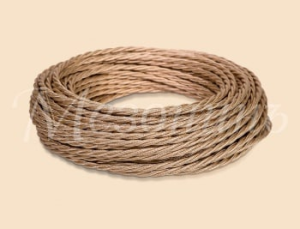 Ретро кабель витой 3x2,5 Беж. перламутр, ТМ МезонинЪ GE70114-29 (1 метр)