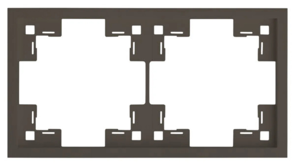 Рамка 2 местная, Капучино, Standart Rikett 35820 CP