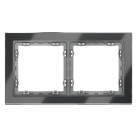 Рамка 2 местная, стекло, Графит, Voltum S70 VLS110207