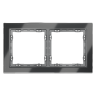 Рамка 2 местная, стекло, Графит, Voltum S70 VLS110207