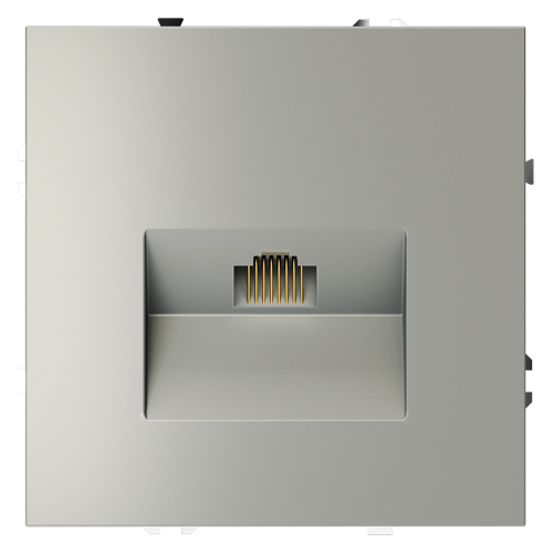 Розетка комп. RJ45 кат.6, Сталь, VOLTUM S70 VLS060105