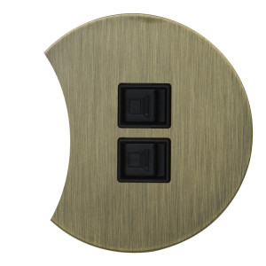 Розетка компьютерная 2-ая RJ45 (внутренний монт.) дополнит., Бронза, Аrt Salvador EU030207