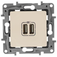 Розетка USB для зарядки, слоновая кость, Etika Legrand 672394