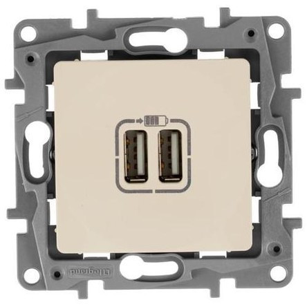 Розетка USB для зарядки, слоновая кость, Etika Legrand 672394