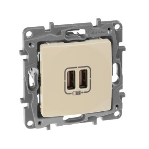 Розетка USB для зарядки, слоновая кость, Etika Legrand 672394