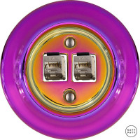 Розетка комп. фарфоровая RJ45 cat.6е, пурпурно-фиолетовый металлик, Katy Paty PEVIGsCat6a 