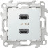 Розетка USB для зарядки, Белый, Simon 24 2411096-030