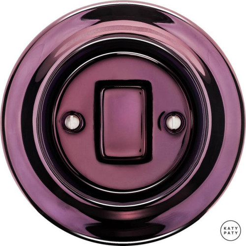 Выключатель кнопочный 1 кл., фиолетовый металлик, Katy Paty PEMAGW1 