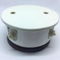 Распаечная коробка D80 с круглой крышкой, подложка вишня, слон. кость, ЦИОН РКК-СК1