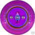 Выключатель поворотный 1 кл. перекрестный, пурпурно-фиолетовый металлик, Katy Paty PEVIG7 