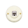 Розетка комп. RJ45 cat.6, керамика, восток, золотистая фурнитура, Leanza РК6ОЗ