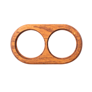 Рамка 2 местная под электрику Salvador на бревно D280 мм, Ясень в масле, DecoWood ОМРСМ2-280