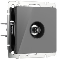 Розетка телевизионная TV оконечная, Акрил графит, Werkel W1183044