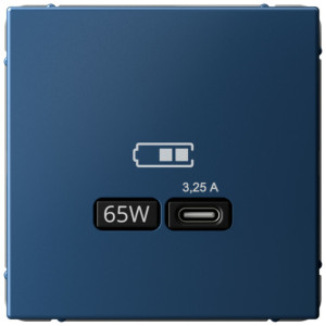 Розетка USB для быстрой зарядки, тип C 65Вт, Аквамарин, ArtGallery SE GAL001127