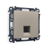 Розетка комп. с шторками RJ45 Cat. 6, Серо-бежевый матовый, ALFA Quant Ambrella Volt MA372010