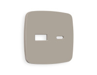 Лицевая панель розетки USB для быстрой зарядки тип A+C, Серо-бежевый матовый, OMEGA Quant Ambrella Volt OP3710