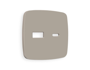 Лицевая панель розетки USB для быстрой зарядки тип A+C, Серо-бежевый матовый, OMEGA Quant Ambrella Volt OP3710