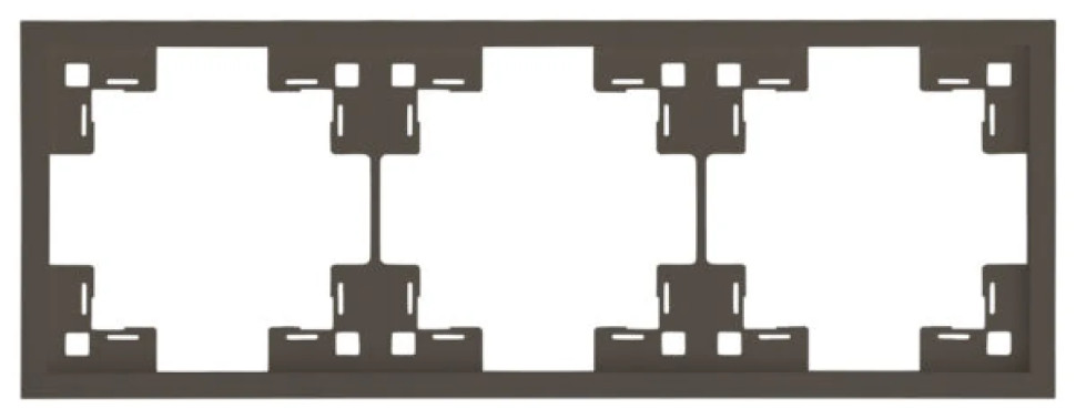 Рамка 3 местная, Капучино, Standart Rikett 35830 CP