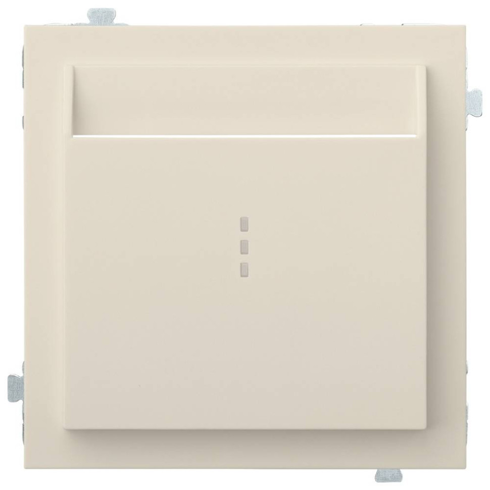 Лицевая панель для выключателя для гостиниц карточного, Кремовый сатин, Rikett 35731 MC