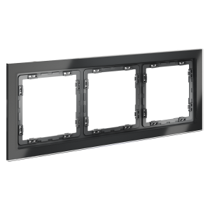 Рамка 3 местная, стекло, Графит, Voltum S70 VLS110307