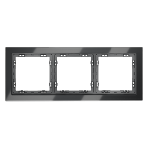 Рамка 3 местная, стекло, Графит, Voltum S70 VLS110307
