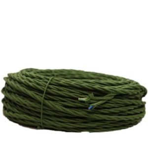 Ретро кабель витой 2x1,5 Зеленый, Villaris 1021509 (1 метр)
