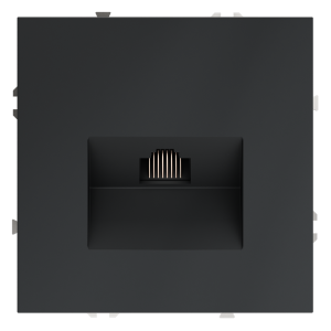 Розетка комп. RJ45 кат.6, Графит, VOLTUM S70 VLS060107