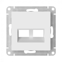 Лицевая панель для розетки компьютерной 2-ой RJ45 Keystone, Белый, AtlasDesign SE ATN000190