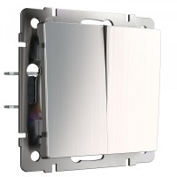 Выключатель 2 кл., Глянцевый никель, Werkel W1120002