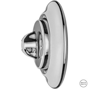 Выключатель поворотный 1 кл. перекрестный, серебряный глянцевый, Katy Paty OPARG7