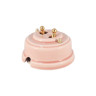Выключатель керамика тумблерный 2 кл., розовый rosa с золотой ручкой, Leanza ВР2ДЗ