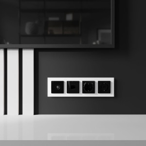 Розетка телевизионная TV оконечная, Акрил черный, Werkel W1183048