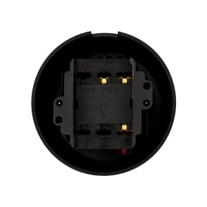 Выключатель пластик 2 кл. Проходной (4 положения), Черный, Виви TDM ELECTRIC SQ1820-1206
