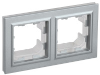 Рамка 2 местная влагозащищенная IP44, Алюминий, Brite IEK BR-M22-44-K47