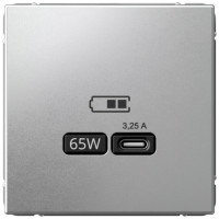 Розетка USB для быстрой зарядки, тип C 65Вт, Алюминий, ArtGallery SE GAL000327