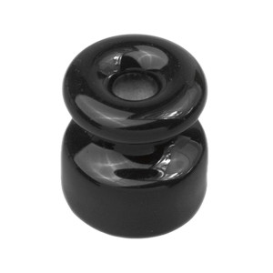 Кабельный изолятор керамика, Черный Bironi R1-551-03-50 (50 шт./упак.)