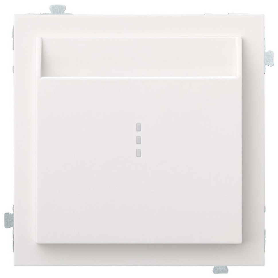 Лицевая панель для выключателя для гостиниц карточного, Белый сатин, Rikett 35731 MW