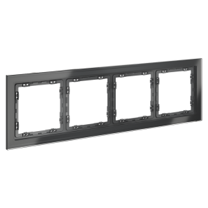 Рамка 4 местная, стекло, Графит, S70 Voltum VLS110407