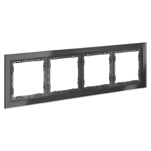 Рамка 4 местная, стекло, Графит, S70 Voltum VLS110407