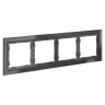 Рамка 4 местная, стекло, Графит, S70 Voltum VLS110407