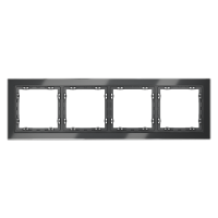 Рамка 4 местная, стекло, Графит, S70 Voltum VLS110407