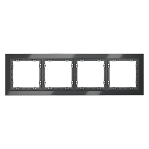 Рамка 4 местная, стекло, Графит, S70 Voltum VLS110407