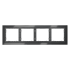Рамка 4 местная, стекло, Графит, S70 Voltum VLS110407