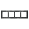 Рамка 4 местная, стекло, Графит, S70 Voltum VLS110407