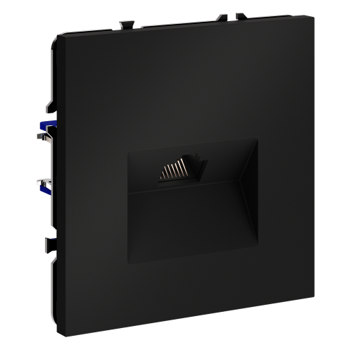 Розетка комп. RJ45 кат.6, Черный матовый, VOLTUM S70 VLS060108