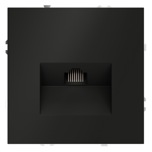 Розетка комп. RJ45 кат.6, Черный матовый, VOLTUM S70 VLS060108