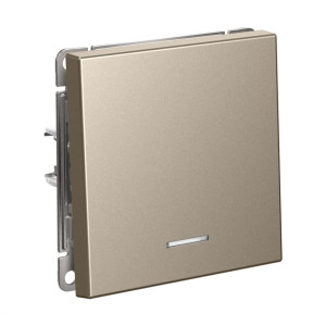 Кнопка без фиксации 1 кл. с подсв., Шампань, ArtGallery SE GAL000516