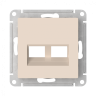 Лицевая панель для розетки компьютерной 2-ой RJ45 Keystone, Бежевый, AtlasDesign SE ATN000290 Лицевая панель для розетки компьютерной 2-ой RJ45 Keystone, Бежевый, AtlasDesign SE ATN000290