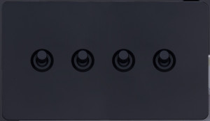 Выключатель тумблерный 4 кл. (внутренний монт.), Черный, Merida Salvador SBAN11B1A4