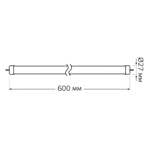 Лампа светодиодная Gauss G13 12W 6500К матовая 93032